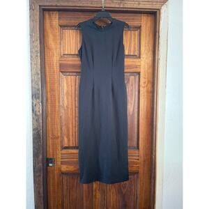 Everlane organic cotton, black midi dress extra small